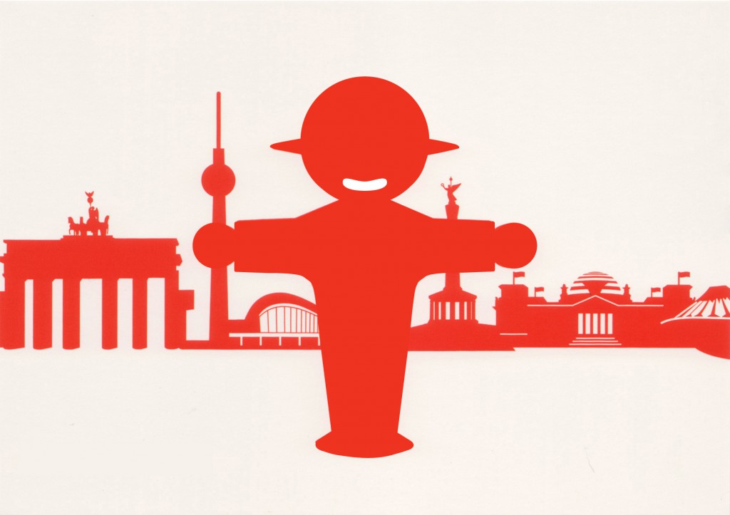 Ampelmann in Berlin-Rot